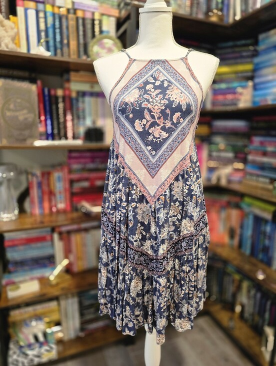 American Eagle Outfitters Dresses & Skirts - American Eagle Boho Floral Dress with Pink and Blue Accents